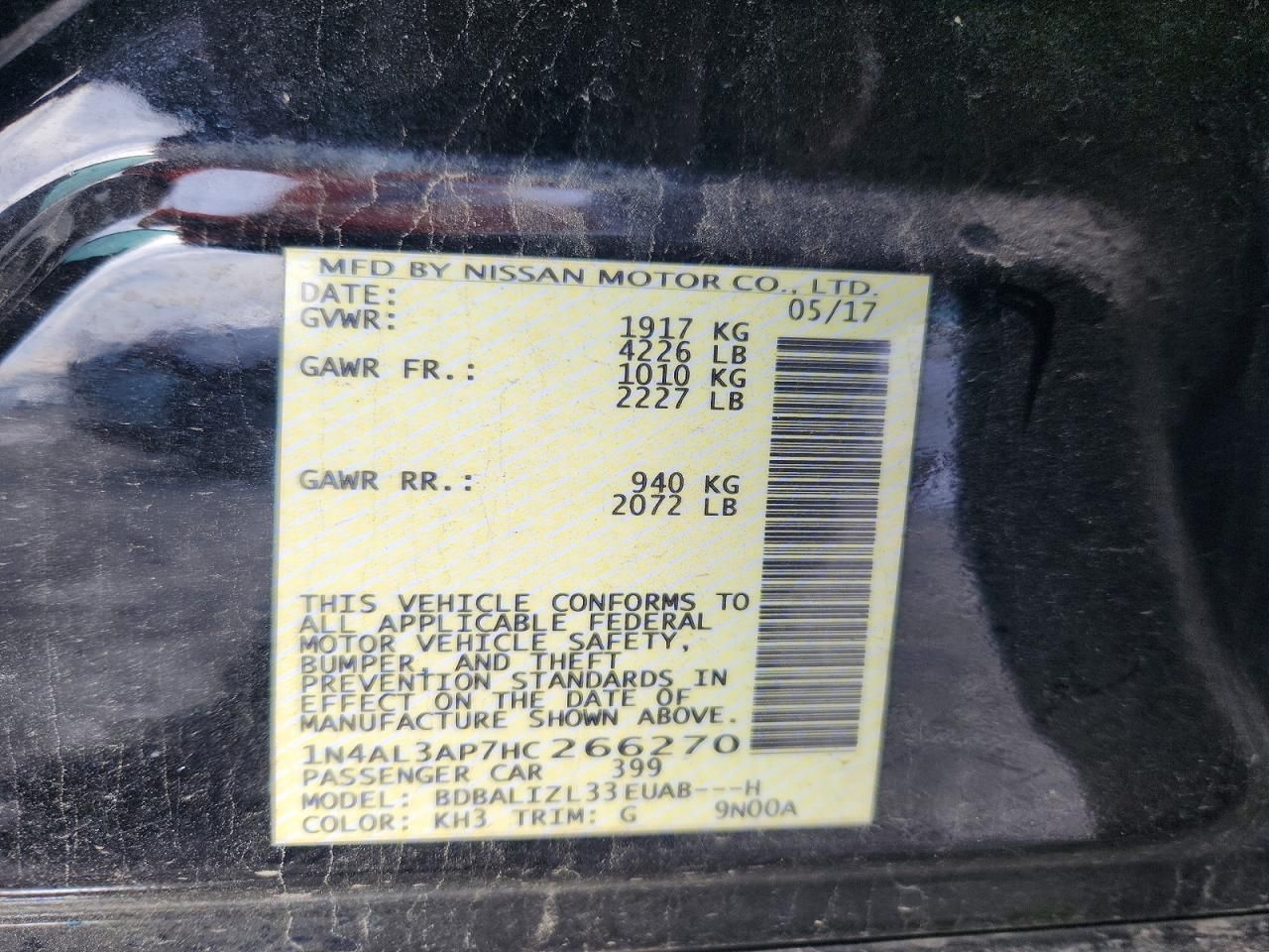 2017 Nissan Altima 2.5