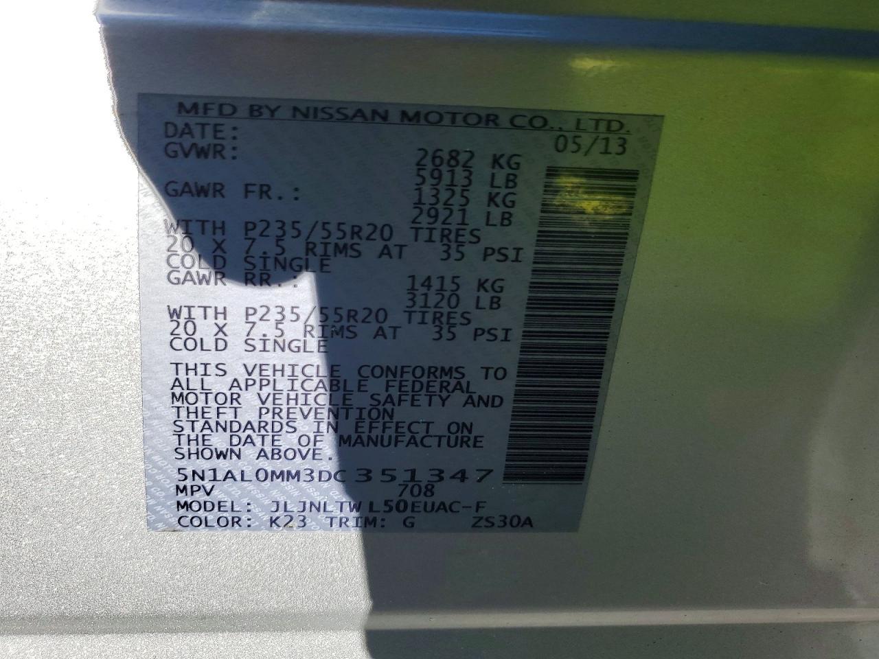 2013 Infiniti Jx35
