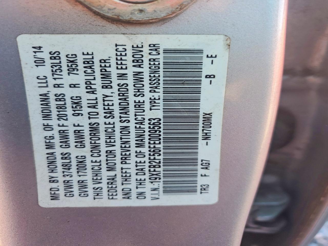 2015 Honda Civic lx