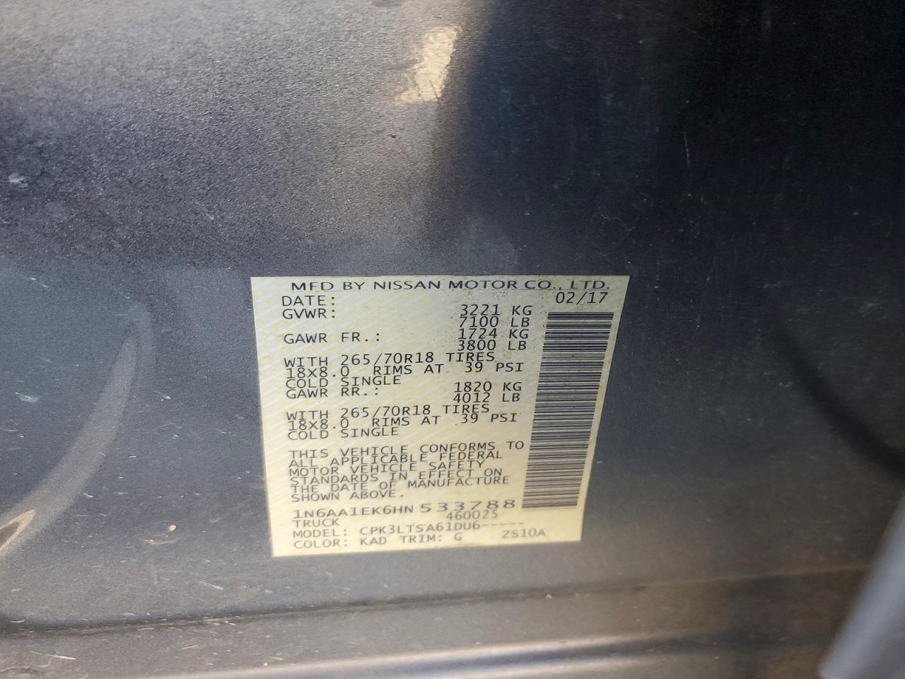 2017 Nissan Titan s