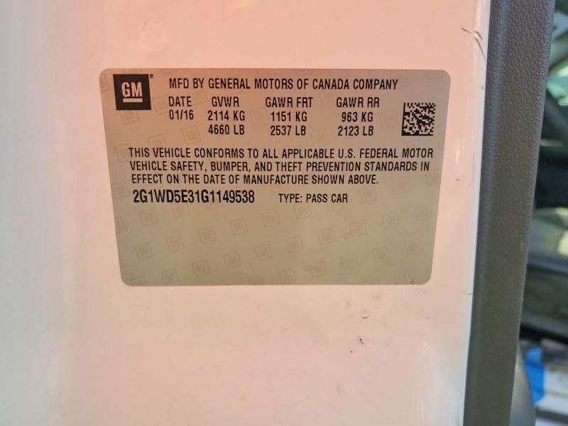 2016 Chevrolet Impala Limited Police