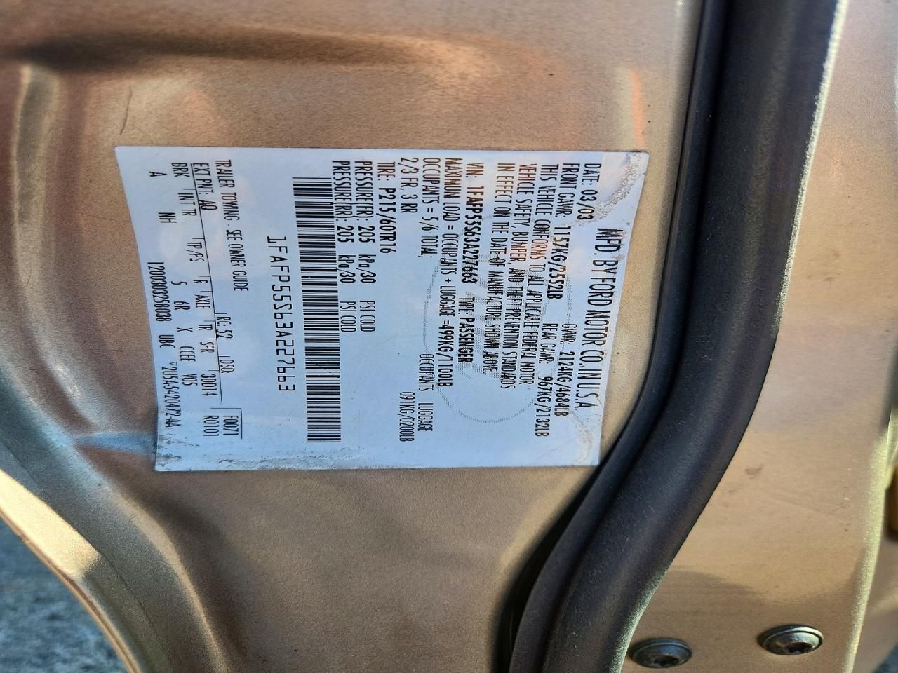 2003 Ford Taurus ses