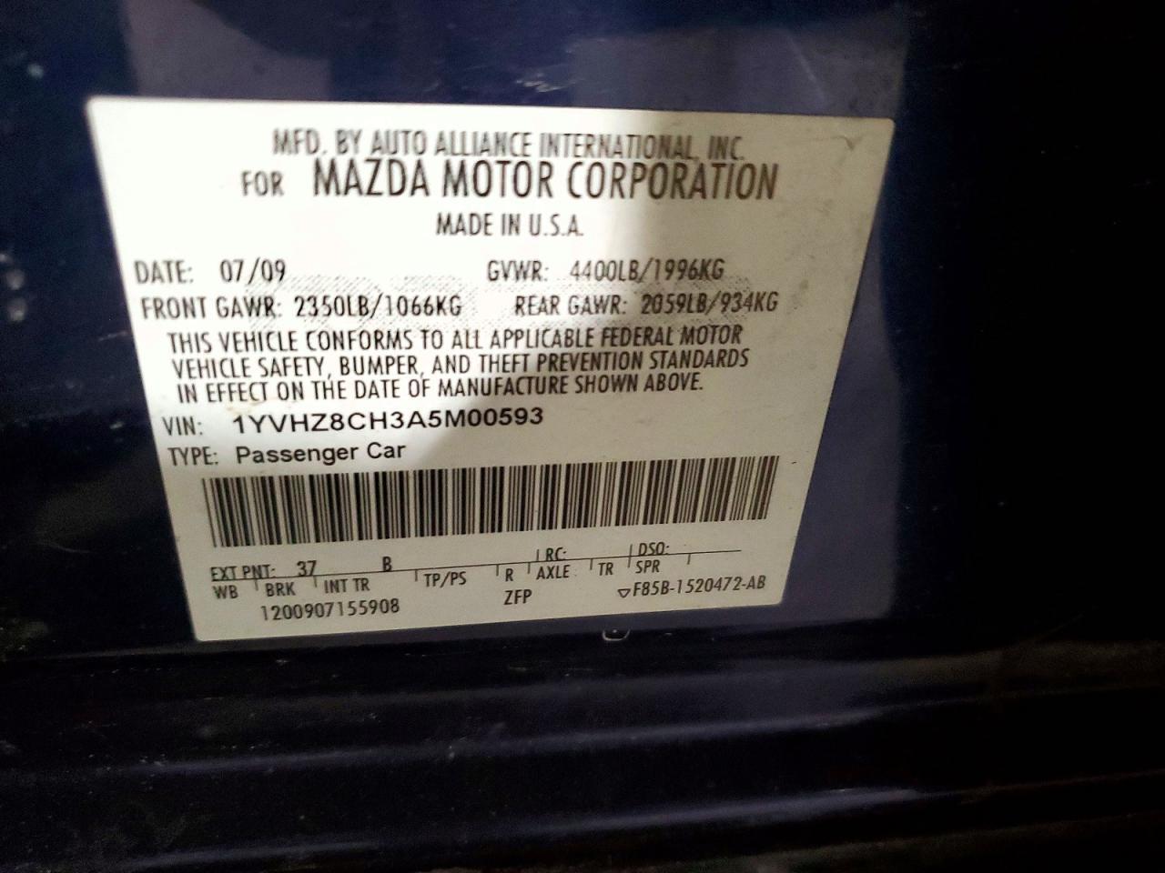 2010 Mazda 6 I