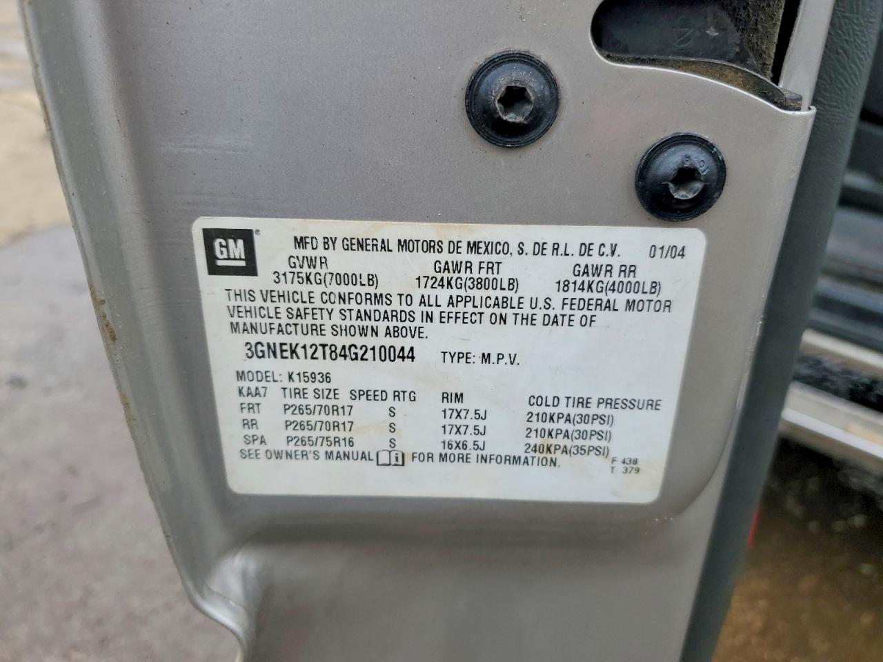 2004 Chevrolet Avalanche K1500