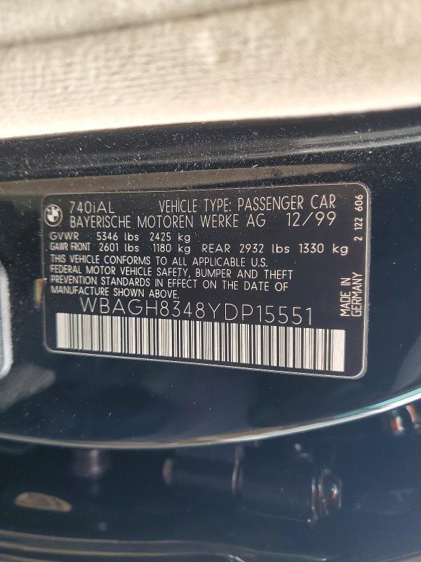 2000 BMW 740 il