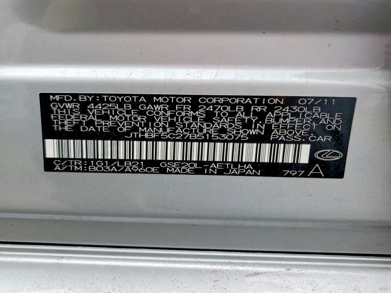 2011 Lexus Is 250 Base