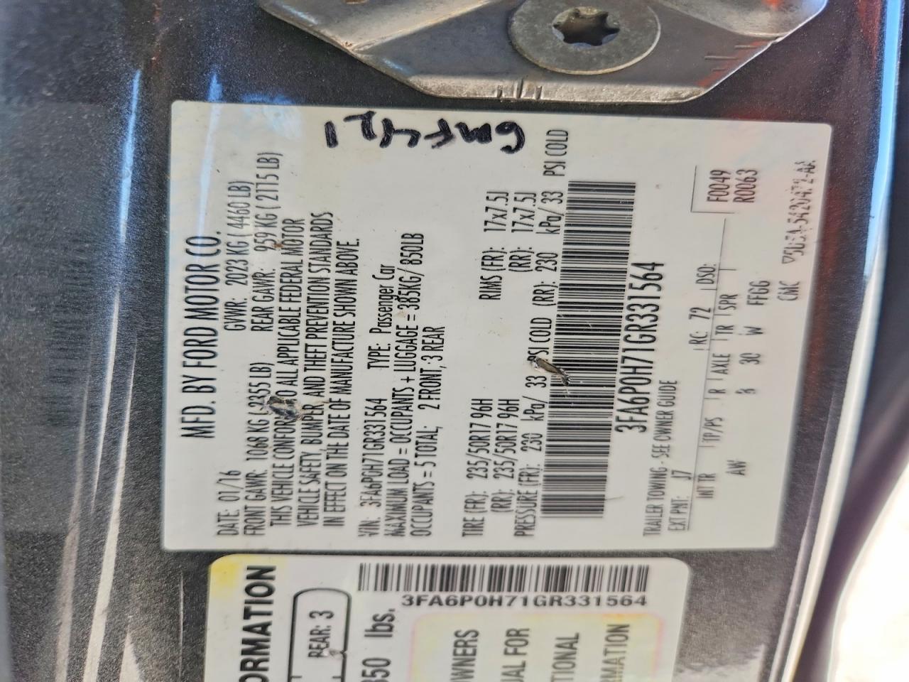 2016 Ford Fusion se