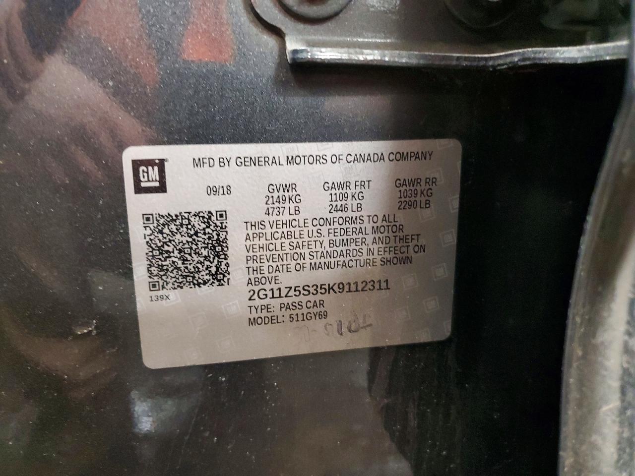 2019 Chevrolet Impala lt