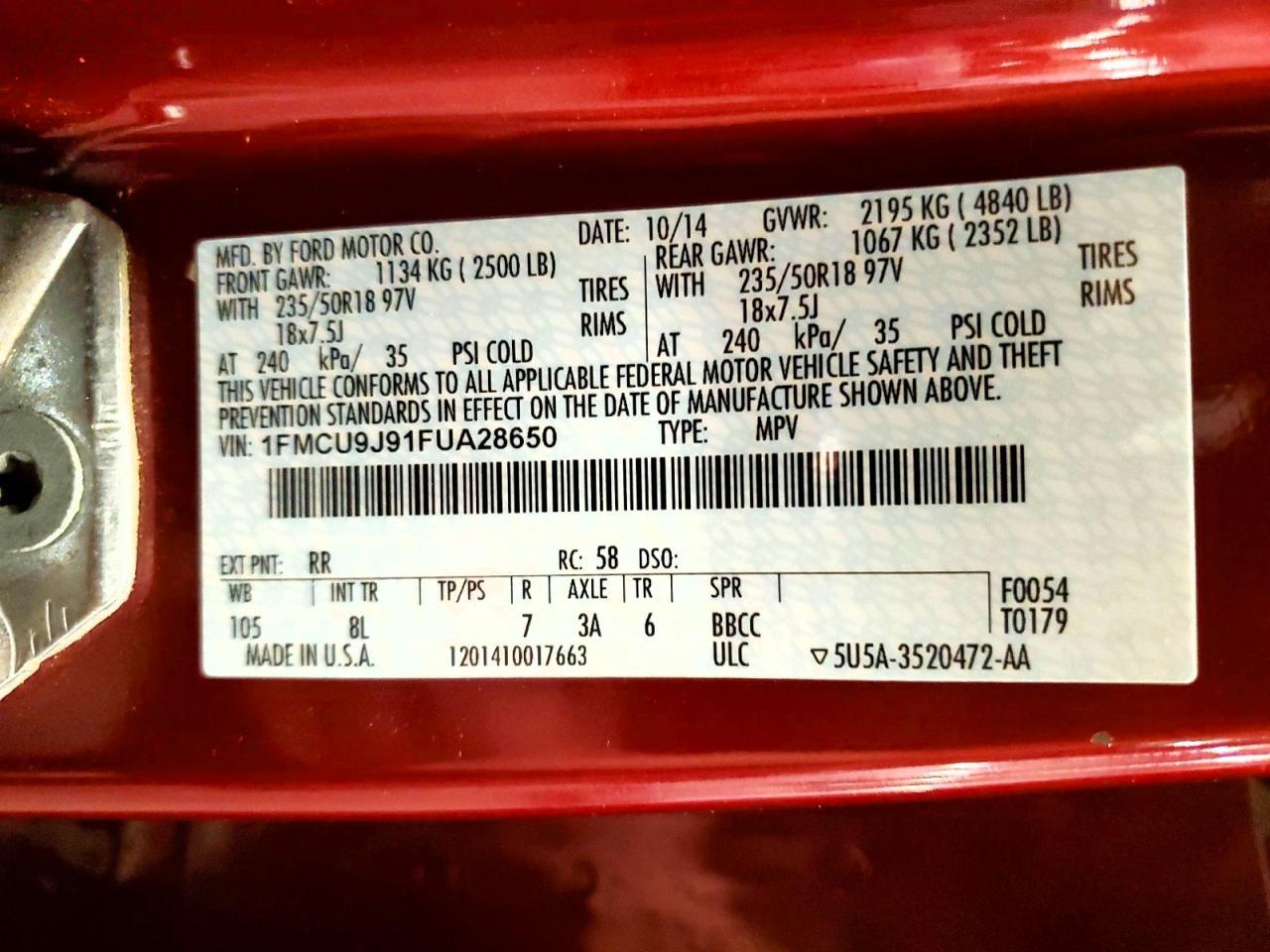 2015 Ford Escape Titanium