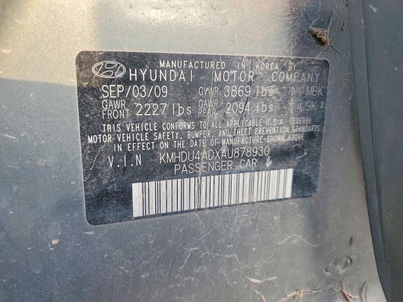 2010 Hyundai Elantra Blue