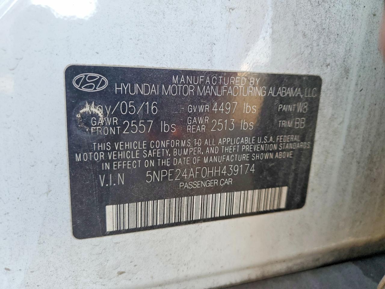 2017 Hyundai Sonata se
