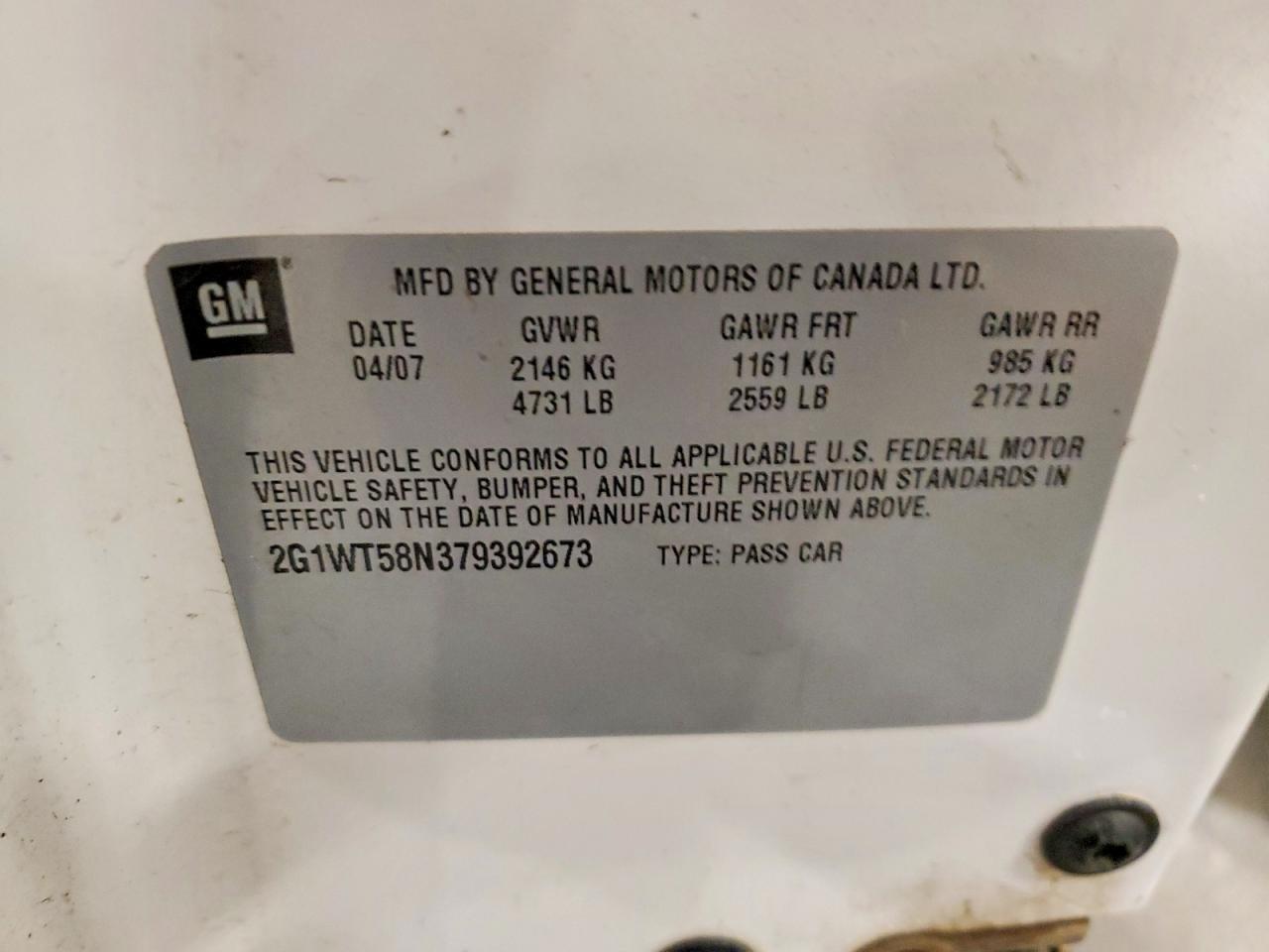 2007 Chevrolet Impala lt