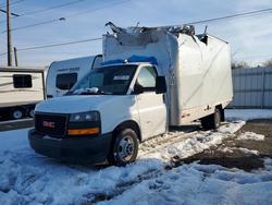 Salvage trucks for sale at Fort Wayne, IN auction: 2024 GMC Savana Cutaway G3500
