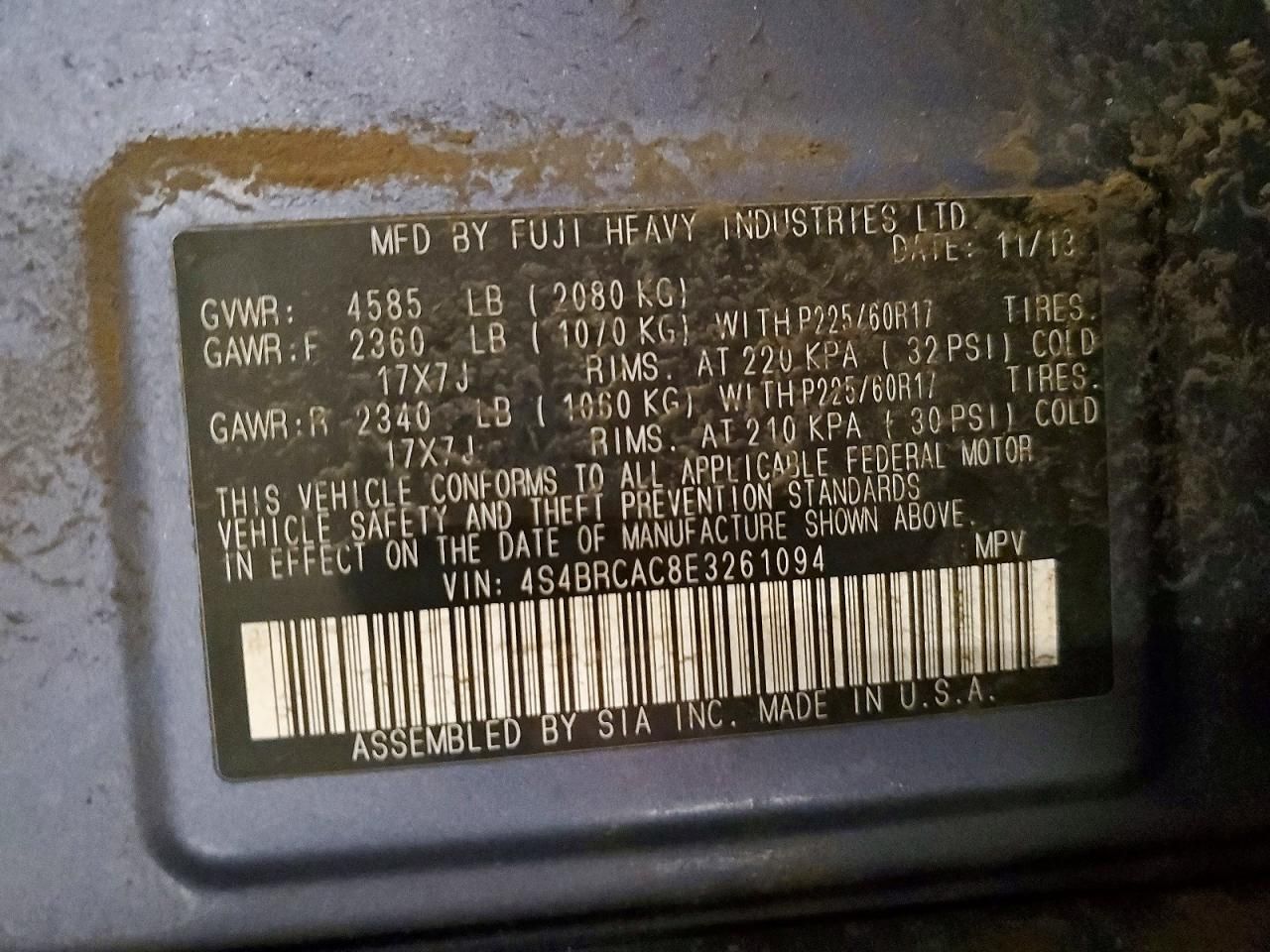 2014 Subaru Outback 2.5i