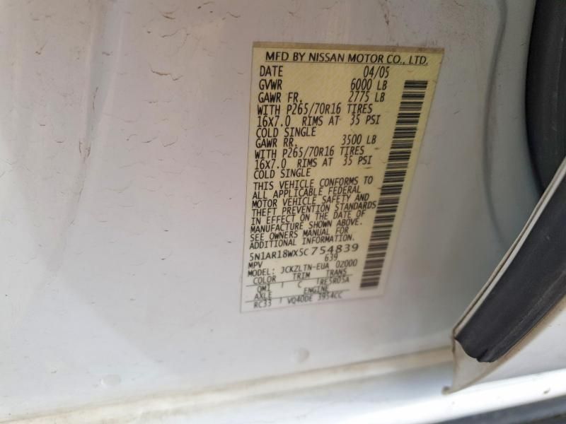 2005 Nissan Pathfinder le