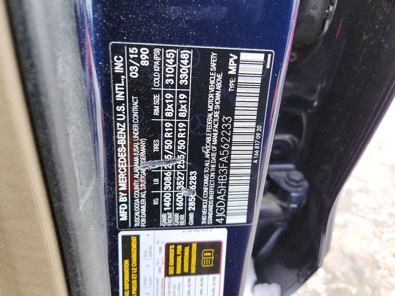 2015 Mercedes-Benz Ml 350 4matic