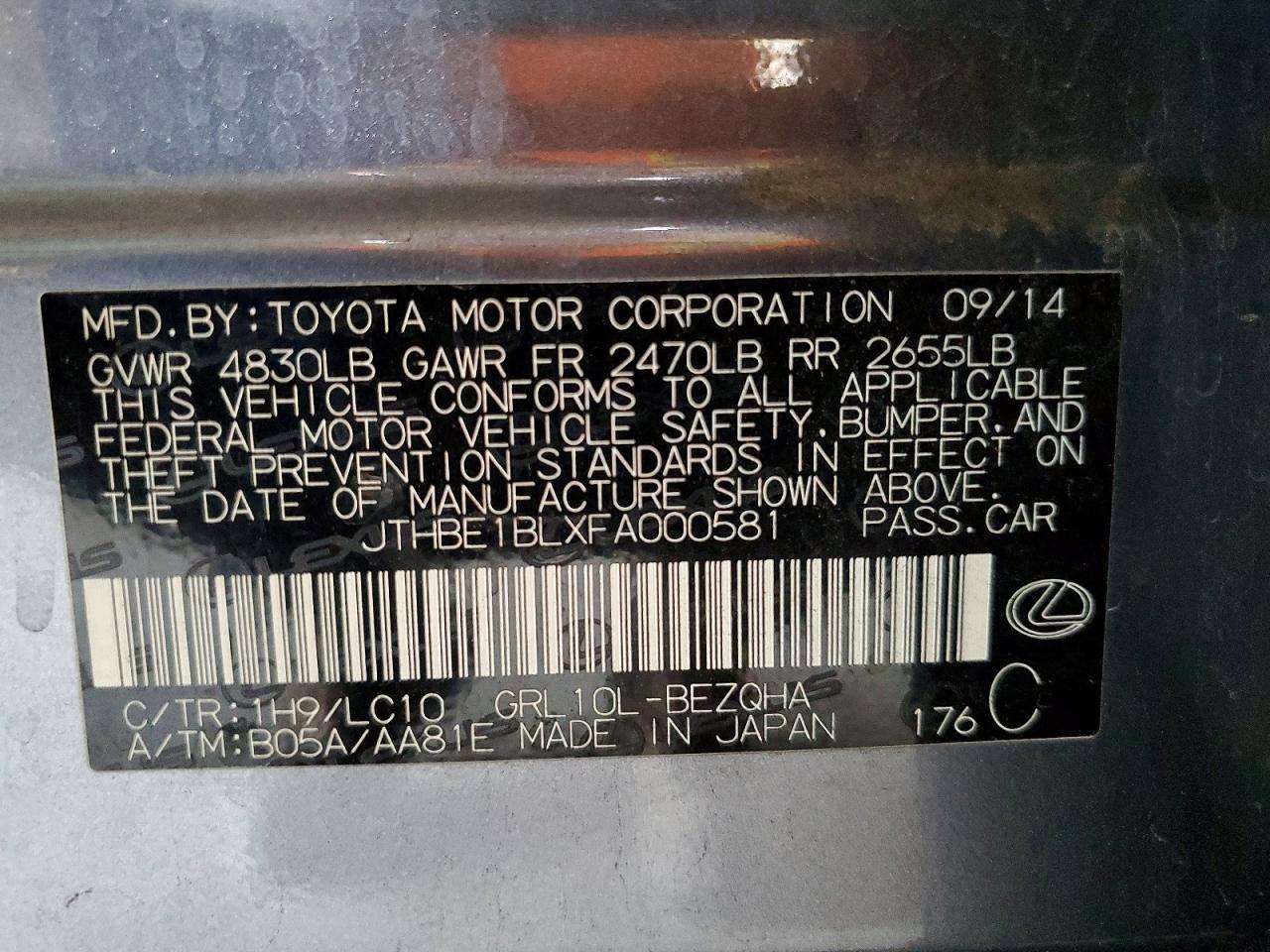 2015 Lexus Gs 350 Base