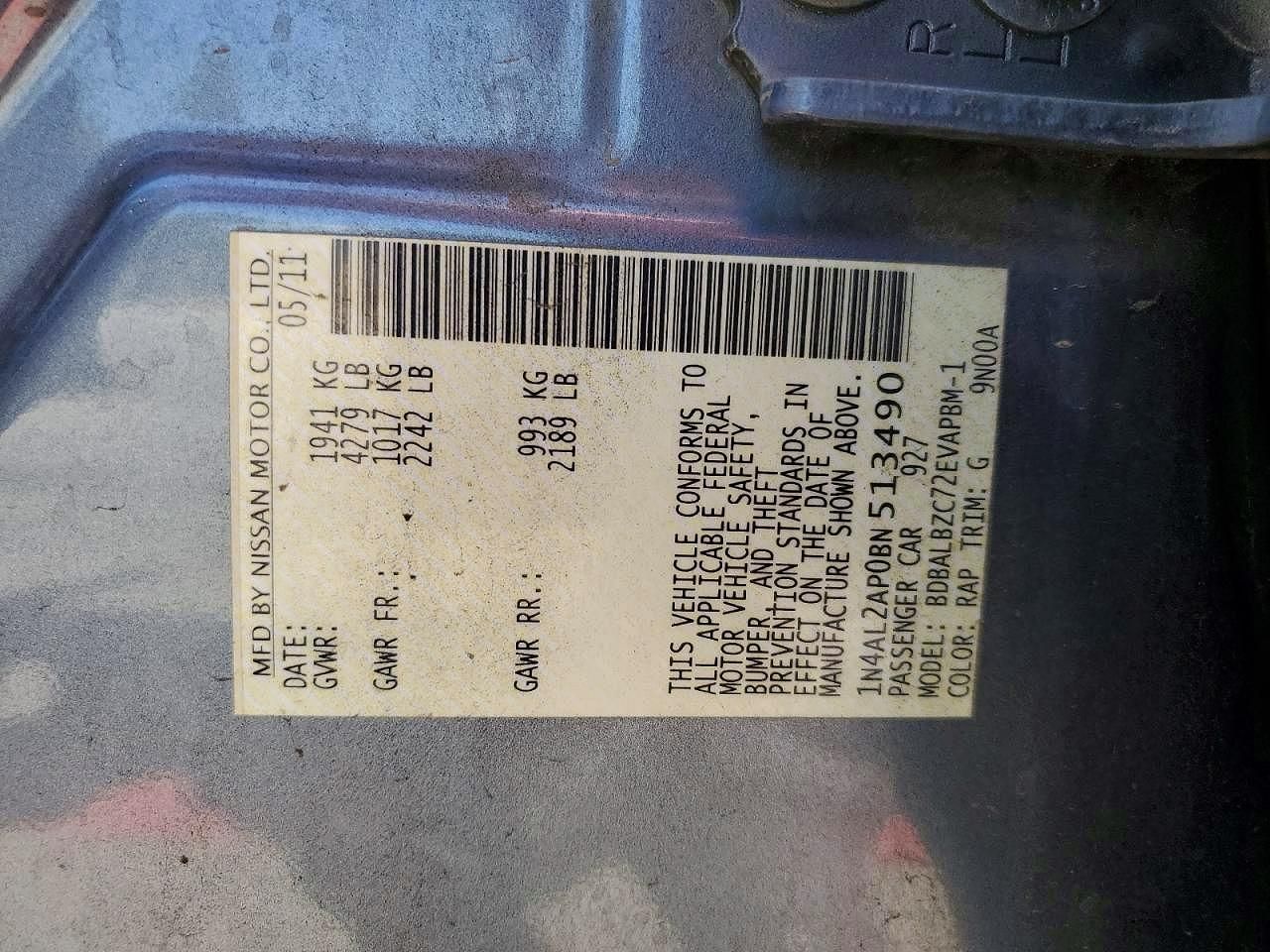 2011 Nissan Altima Base