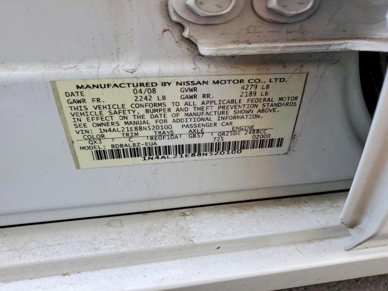 2008 Nissan Altima 2.5