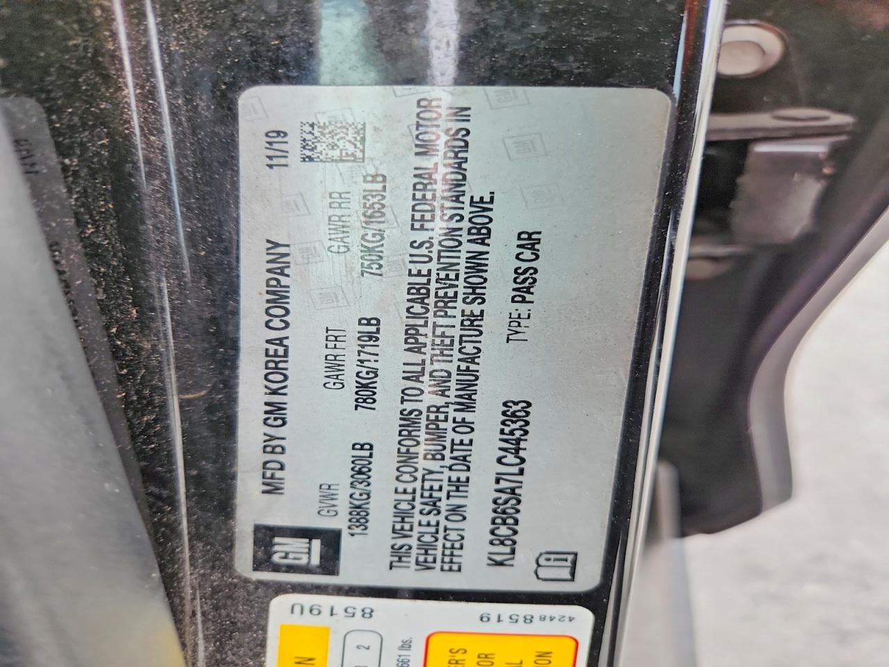 2020 Chevrolet Spark ls