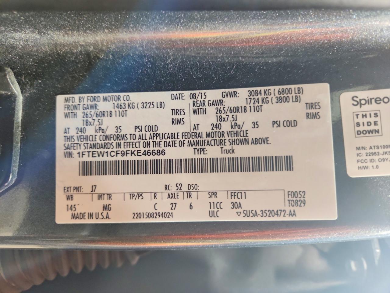 2015 Ford F150 Supercrew