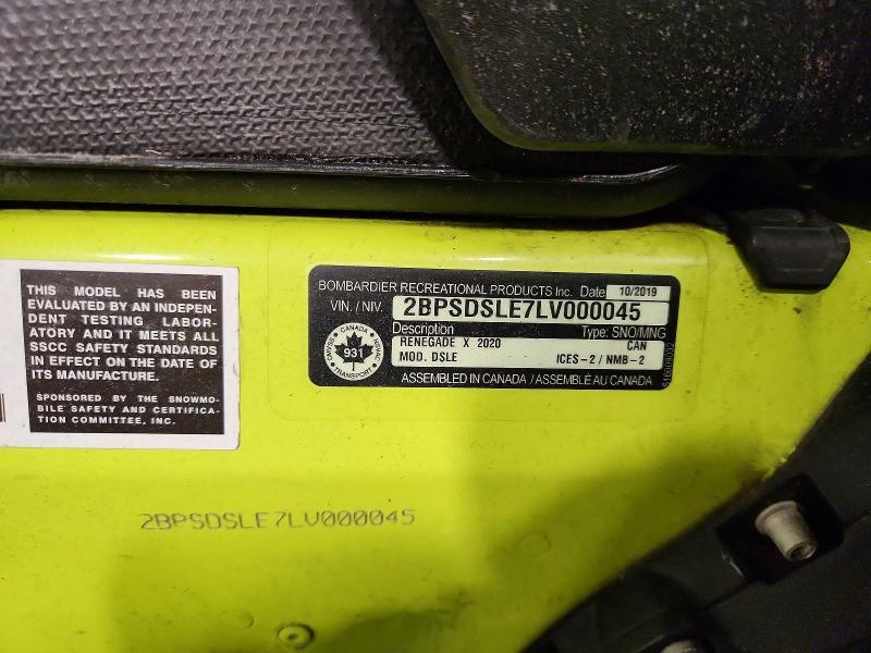 2020 Skidoo 2020 Skidoo REV