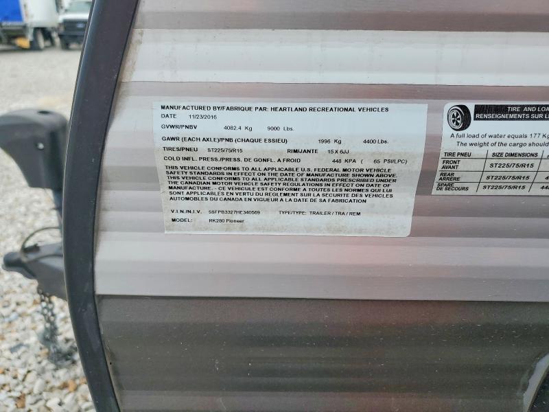 2017 Heartland Pioneer Camper