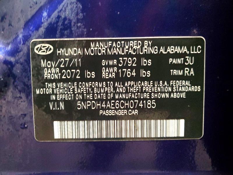 2012 Hyundai Elantra gls