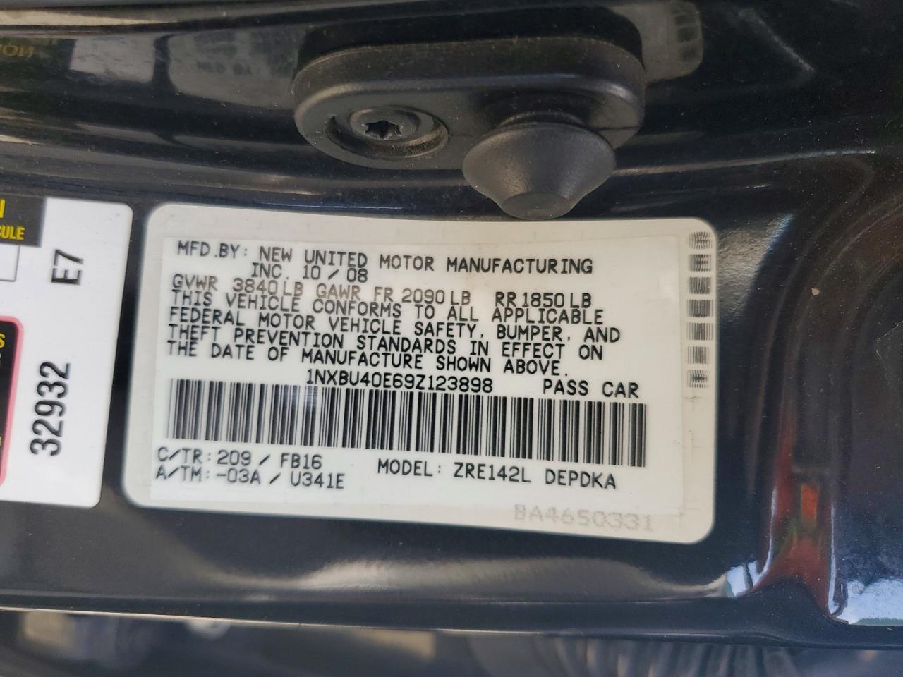 2009 Toyota Corolla Base