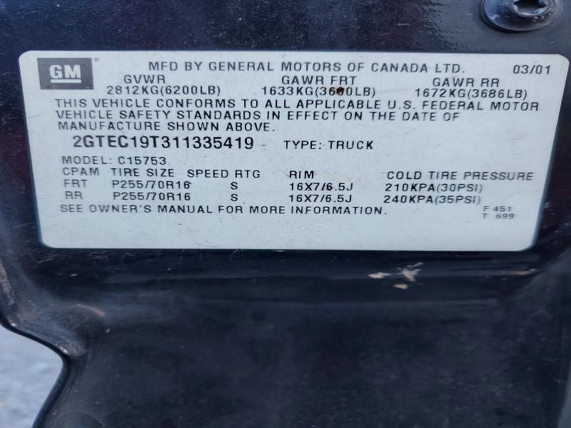 2001 GMC New Sierra C1500