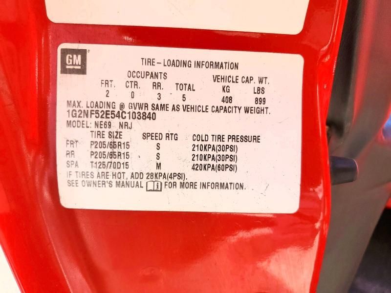 2004 Pontiac Grand am SE1