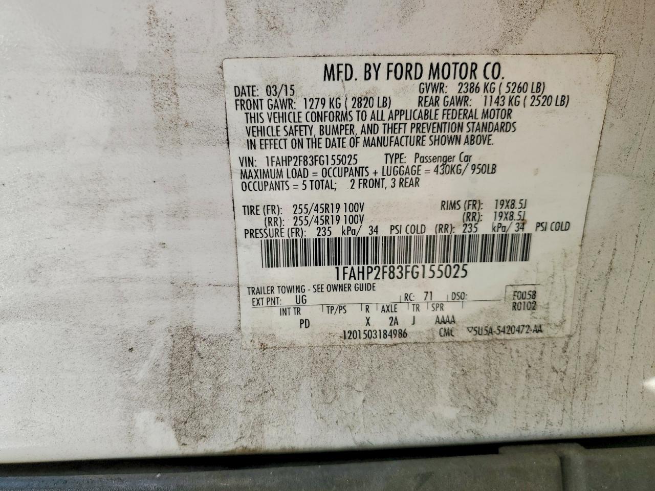 2015 Ford Taurus Limited