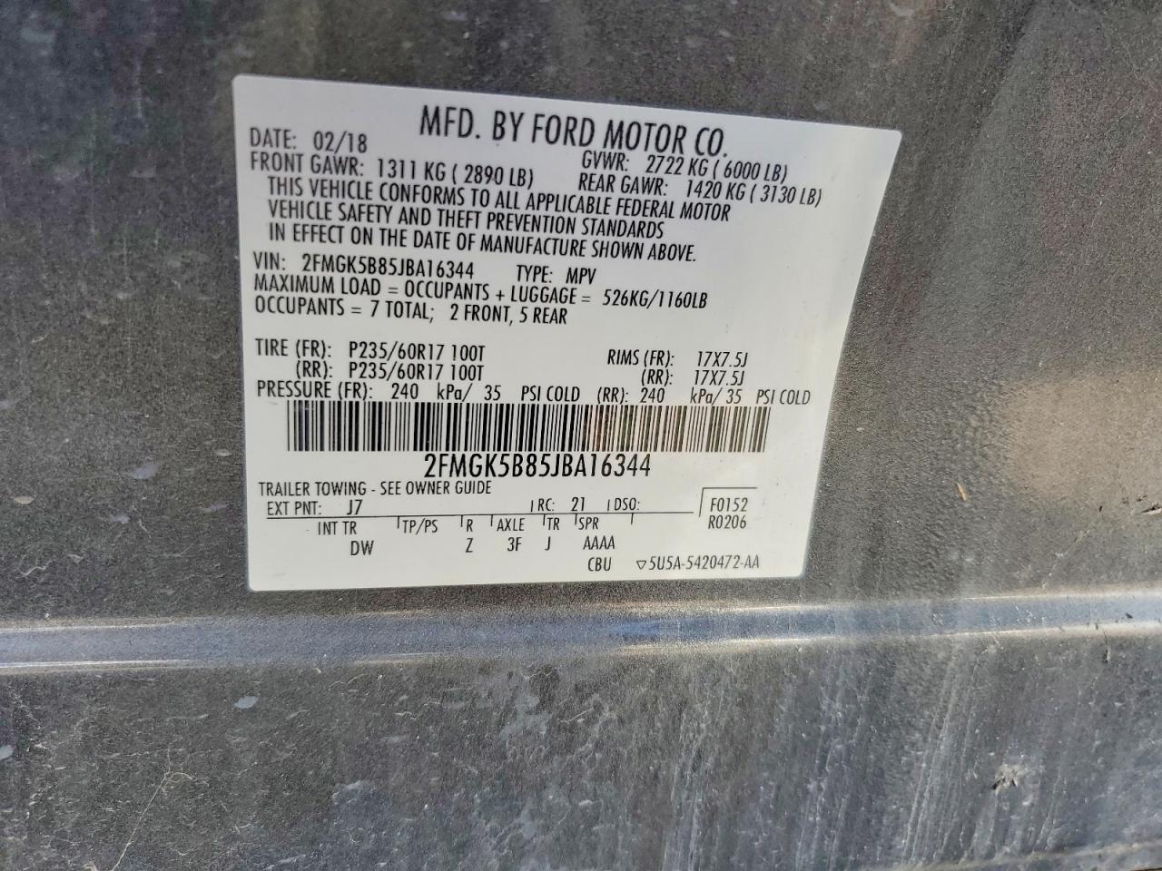 2018 Ford Flex se