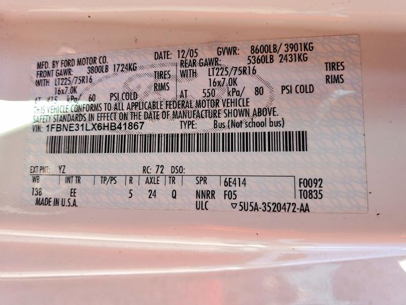 2006 Ford Econoline E350 Super Duty Wagon