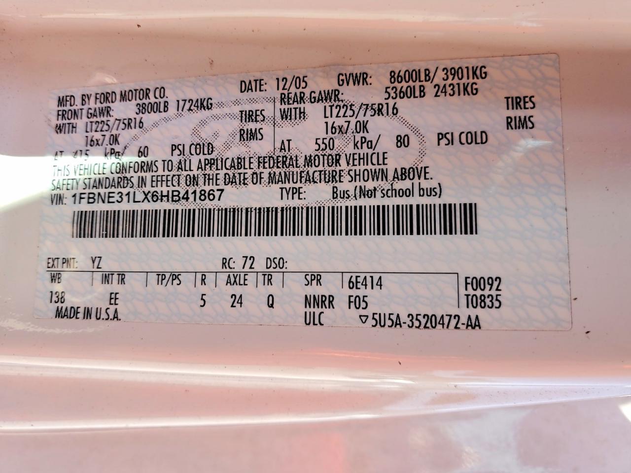 2006 Ford Econoline E350 Super Duty Wagon