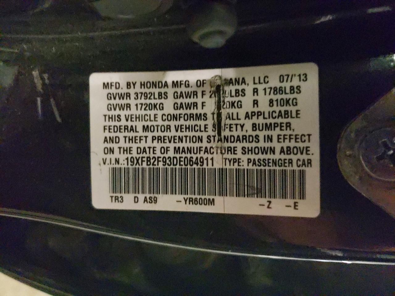 2013 Honda Civic exl