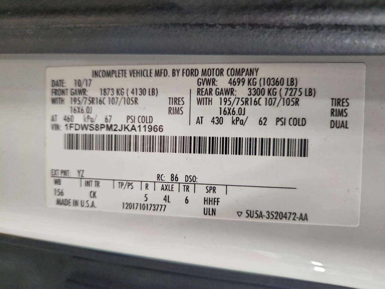 2018 Ford Transit Delivery Truck