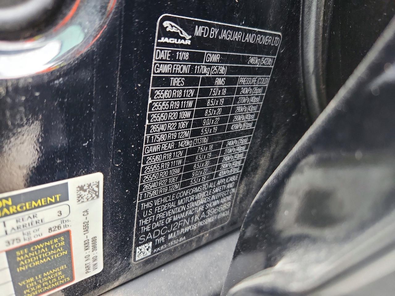 2019 Jaguar F-pace Premium 4C Tdsl awd