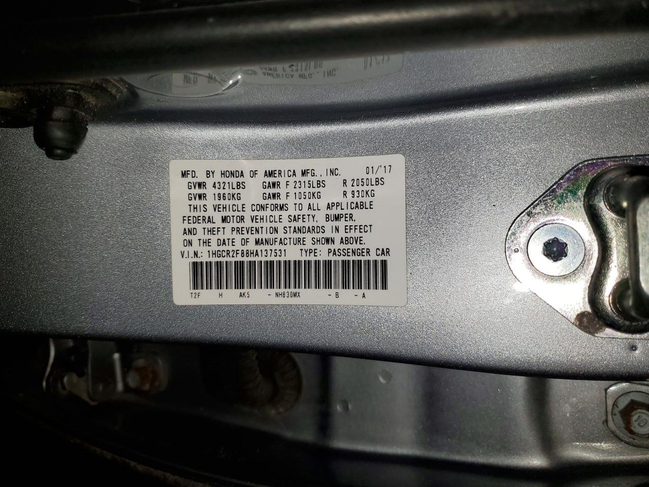 2017 Honda Accord exl