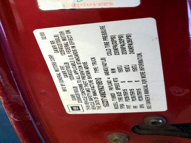 2000 Chevrolet S Truck S10