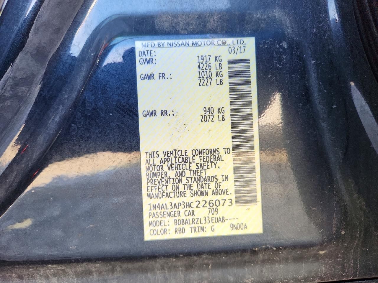 2017 Nissan Altima 2.5