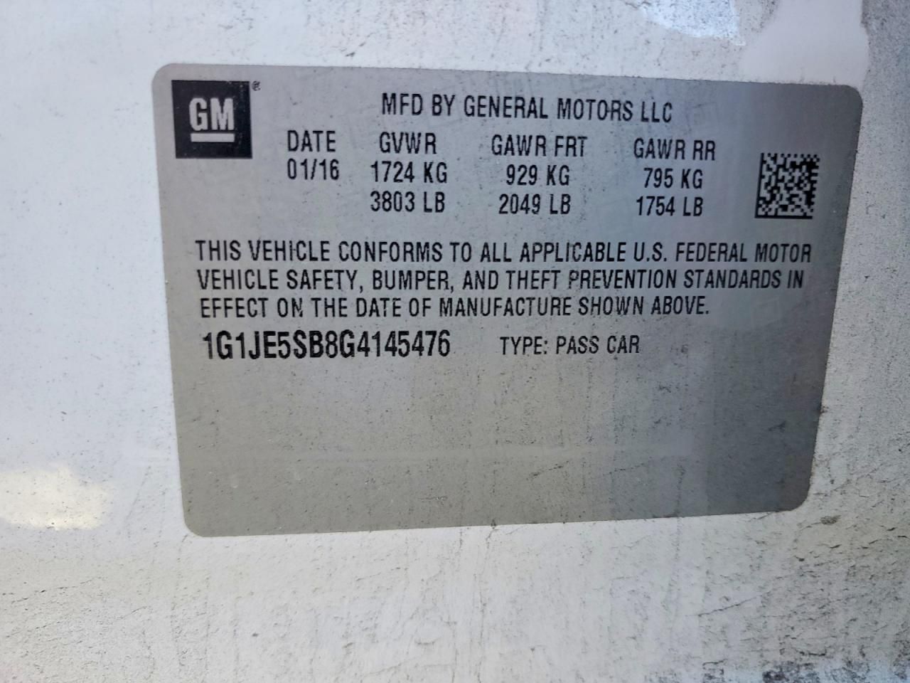 2016 Chevrolet Sonic ltz