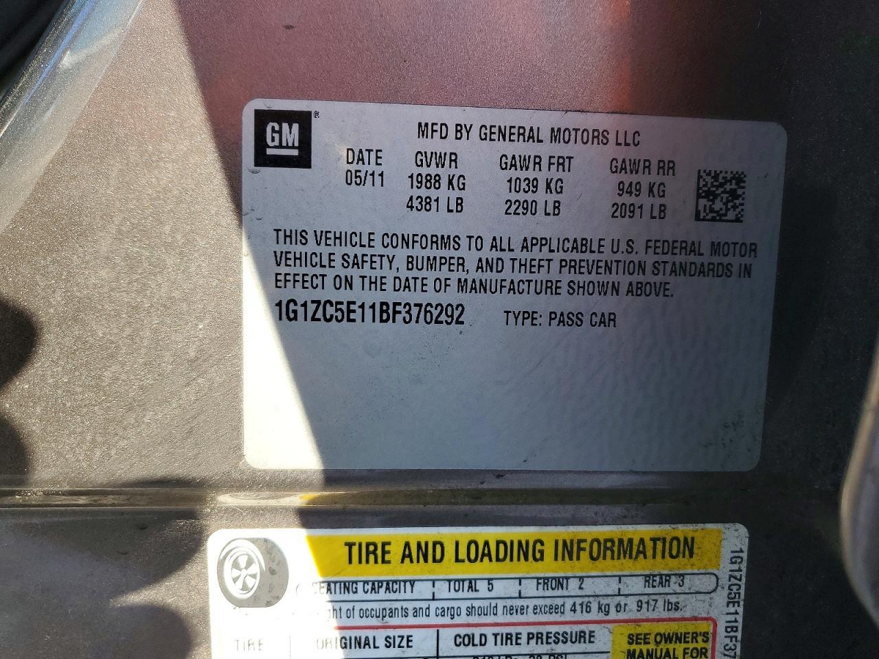 2011 Chevrolet Malibu 1LT