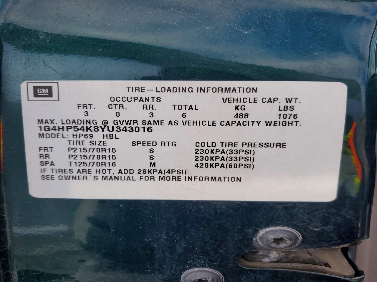 2000 Buick Lesabre Custom