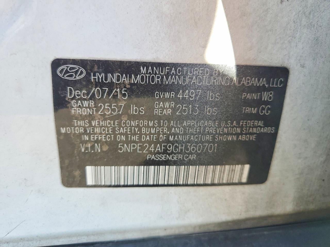 2016 Hyundai Sonata se