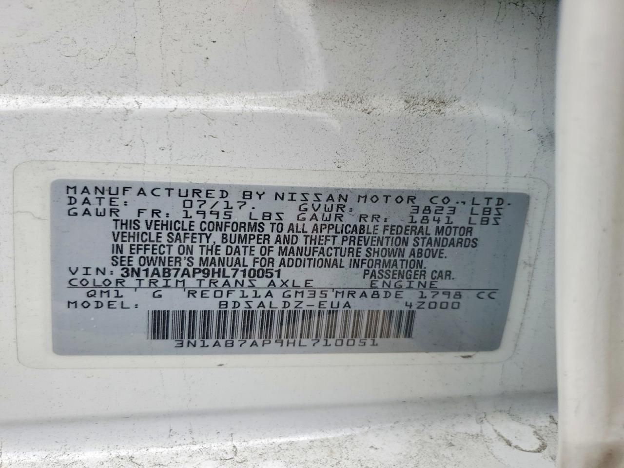 2017 Nissan Sentra s