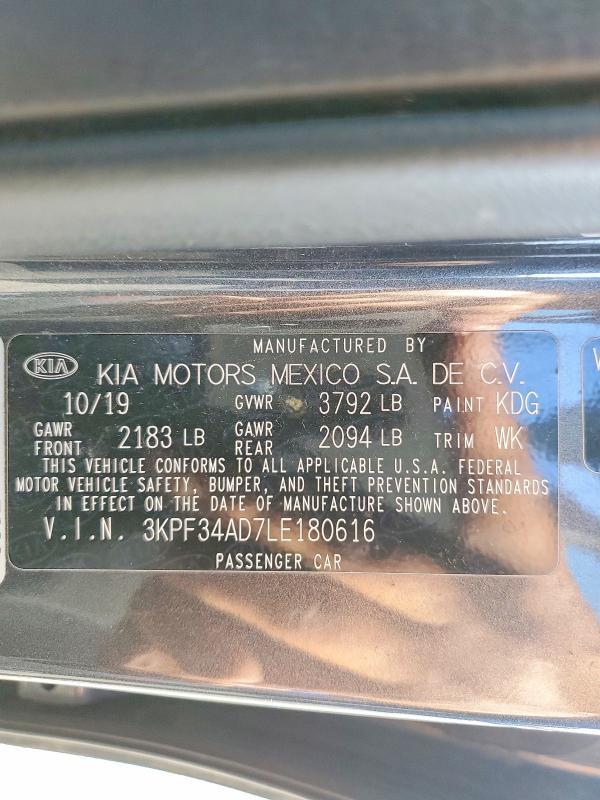 2020 KIA Forte gt Line