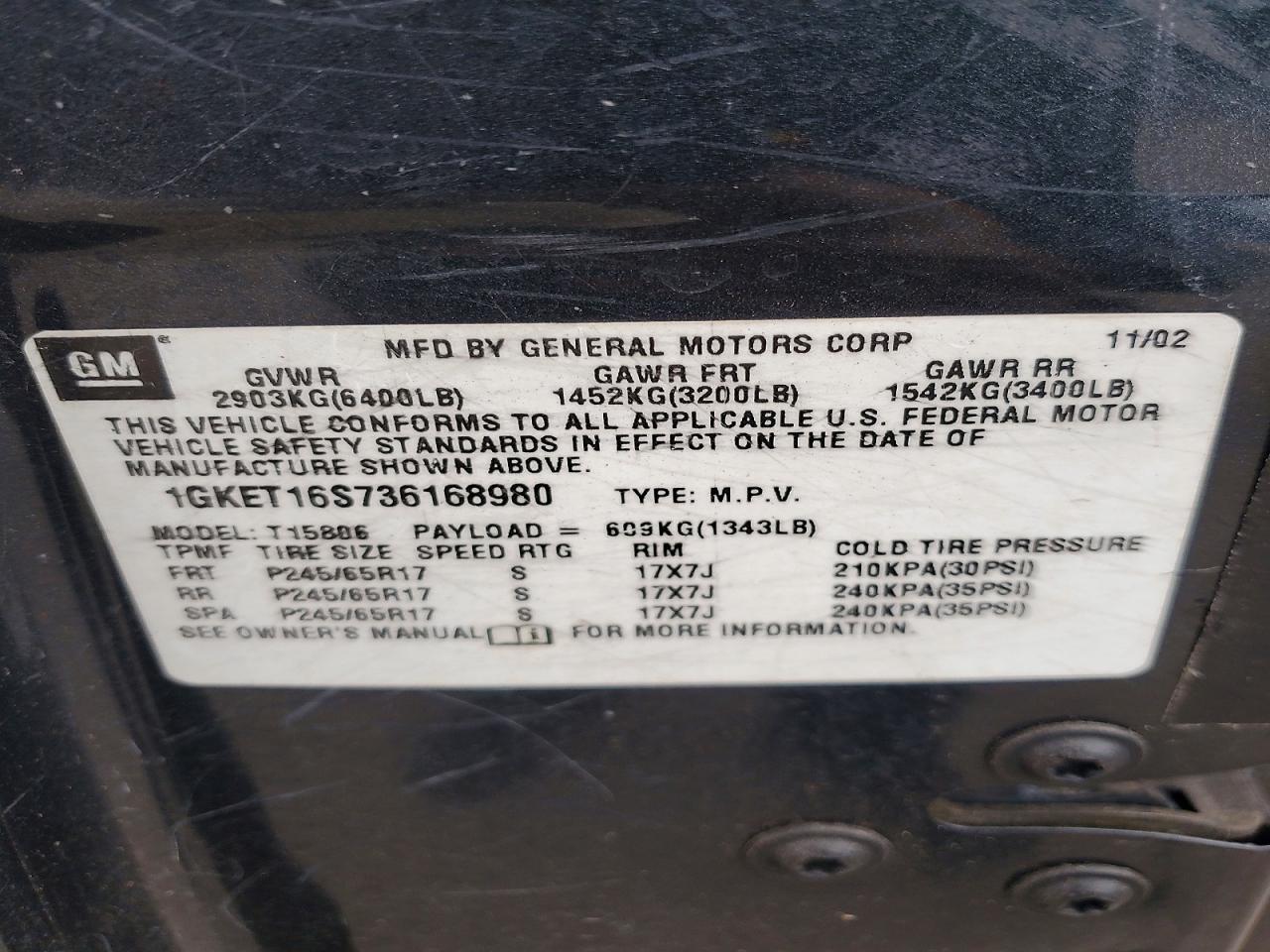 2003 GMC Envoy xl