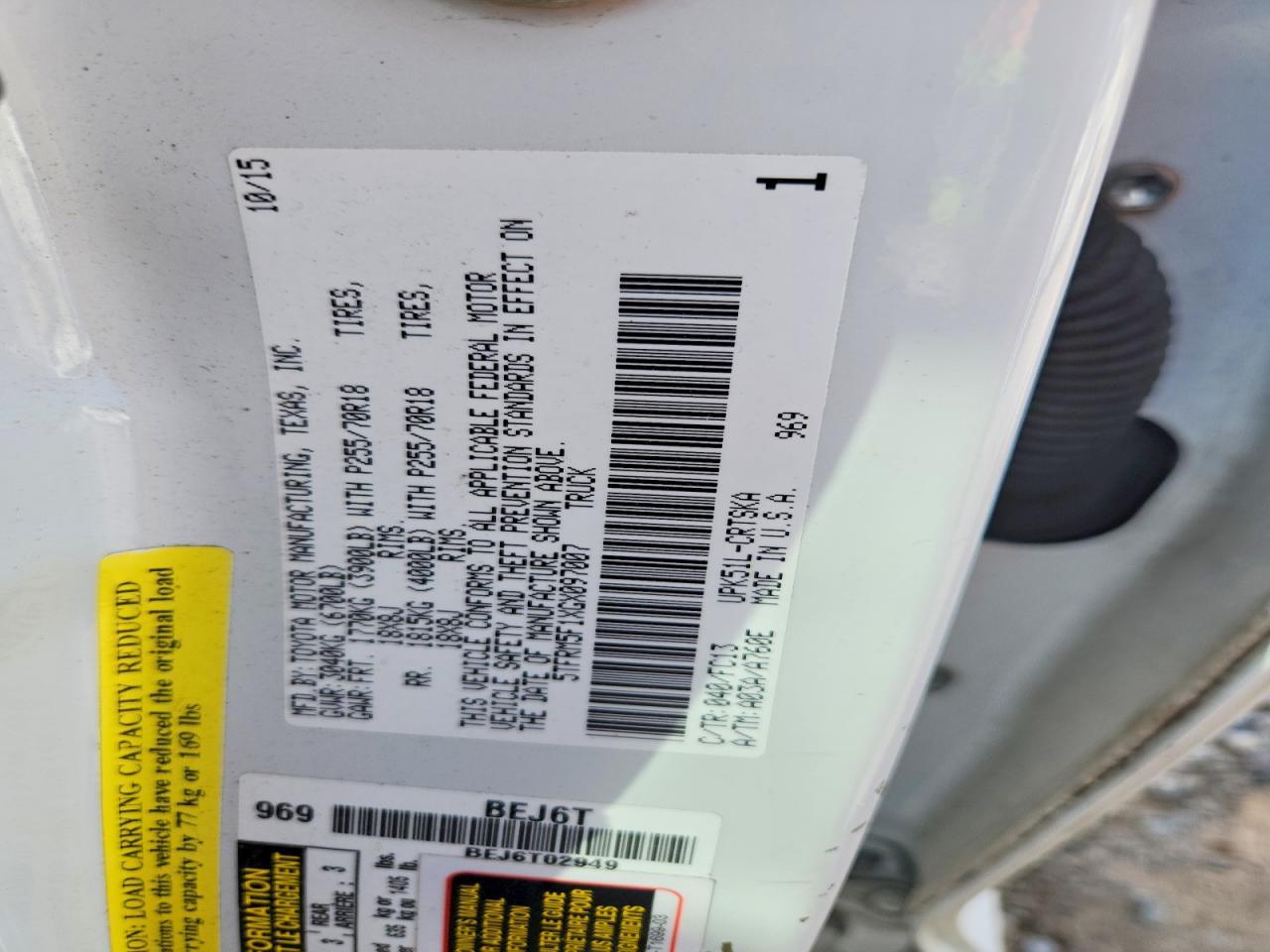 2016 Toyota Tundra Double Cab SR