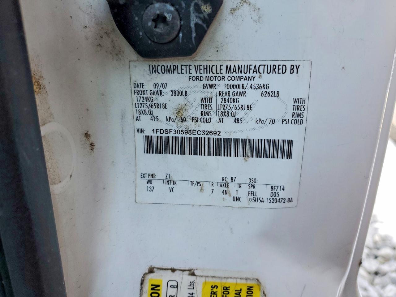 2008 Ford F350 Super Duty Utility / Service Truck